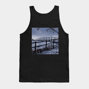 Winter Fence Scene in Alberta, Canada Tank Top